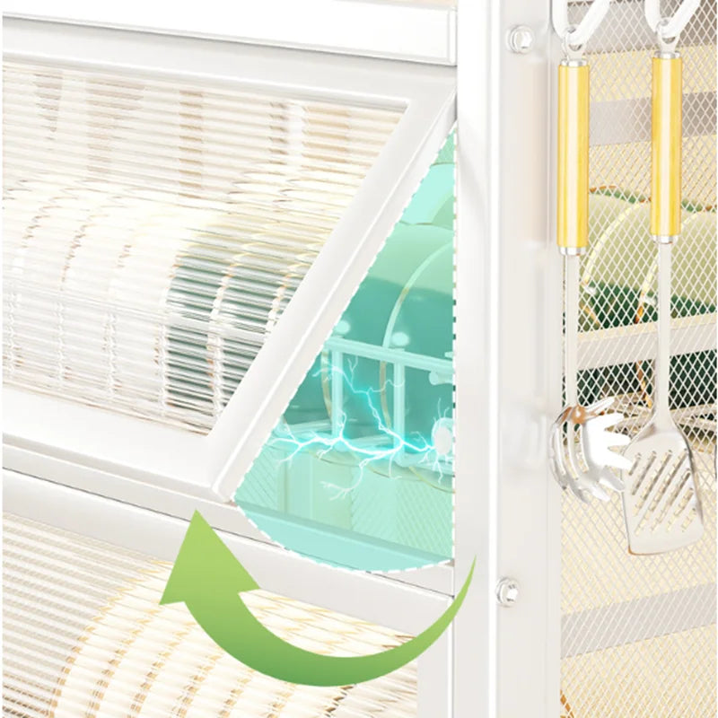 DecorBites™ Double-layer Kitchen Dish Drying Rack with Chopstick Cage and Tableware Basket