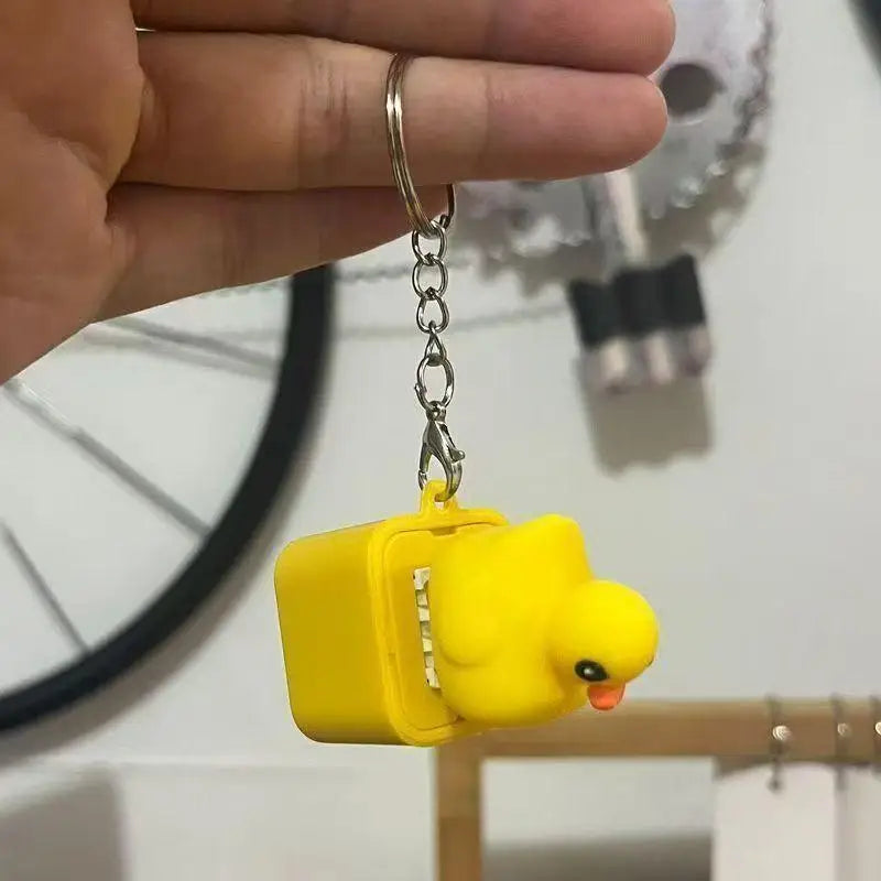 Funny Croaking Frog Keychain | Rechargeable Fidget Clicker with LED Light