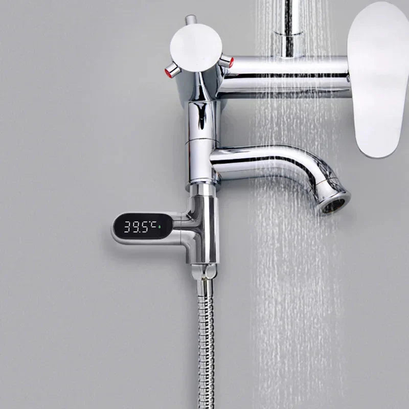 LED Display Shower Water Thermometer Self Powered