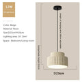 DecorBites™ Cream Resin LED Pendant Light for Home Decor