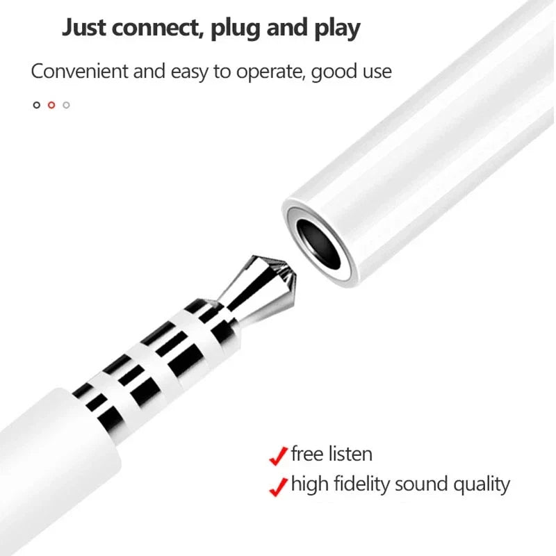 Lightning to 3.5mm Headphone Adapter | Aux Audio Jack Splitter for iPhone