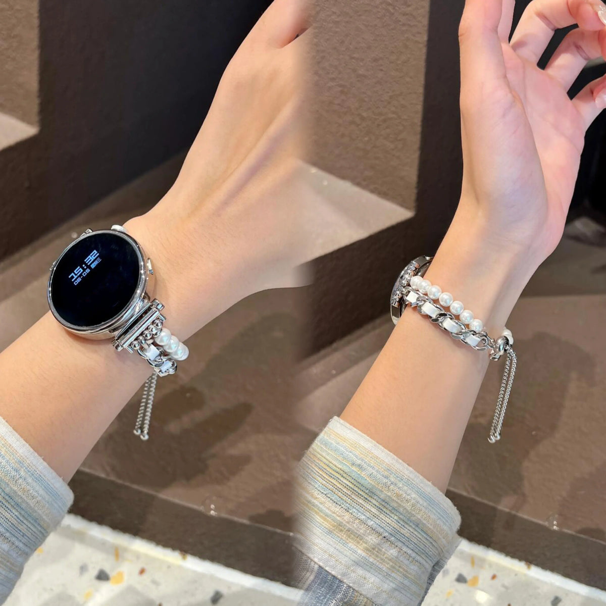 Suunto Race, Vertical & 9 Peak Women's Pearl Chain Bracelet