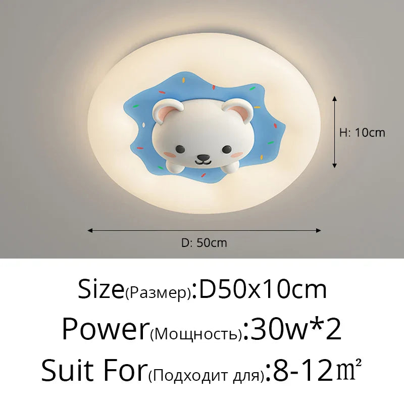 DecorBites™ Kids Room Chandelier Remote Dimable Ceiling Lights