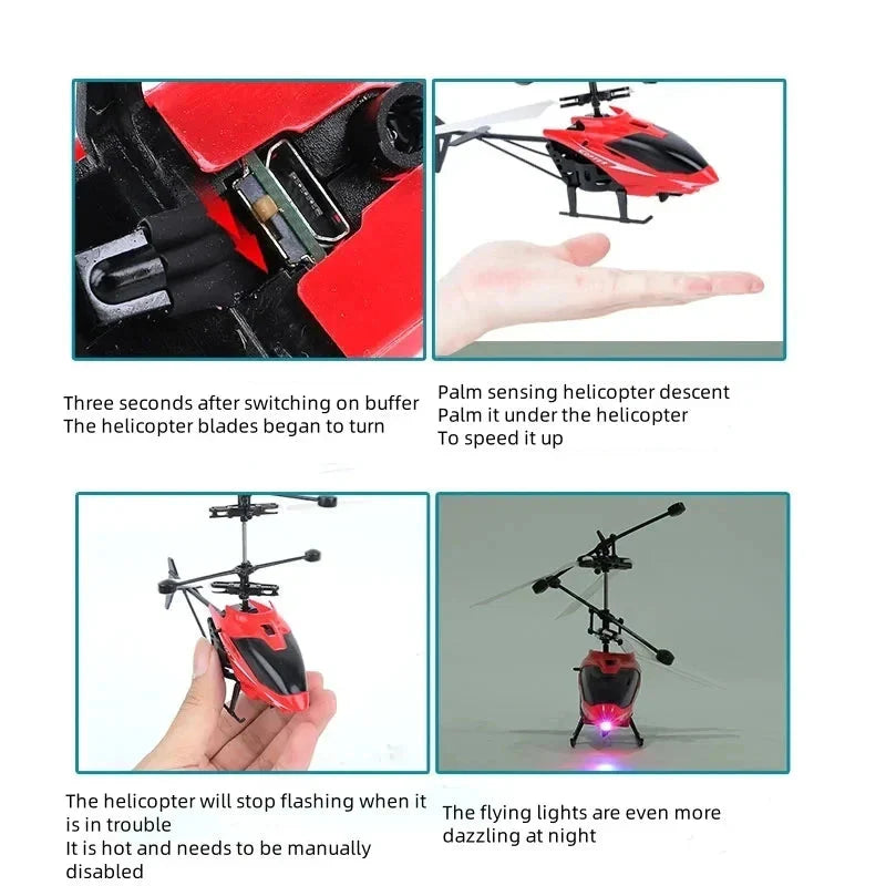 Rechargeable Mini RC Drone – Fall-Resistant Helicopter Toy for Kids