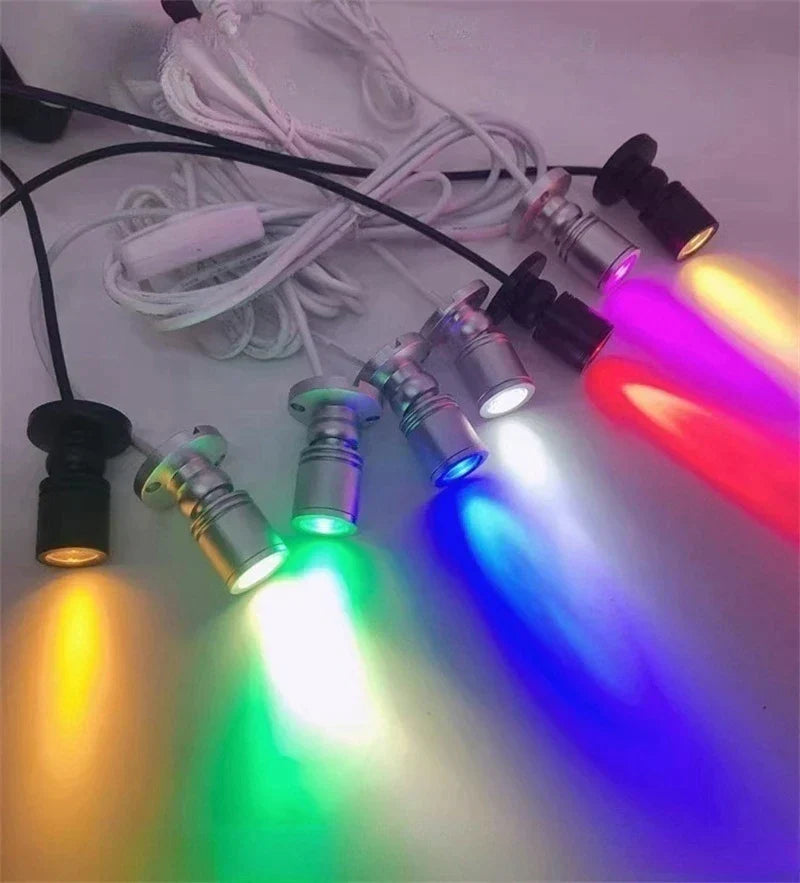 Modern black usb led spotlight showcase and cabinet light