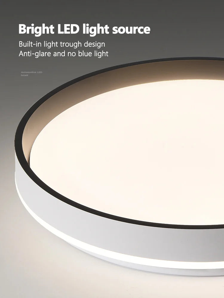DecorBites™ LED Ceiling Lamp: Simple Modern Round Study Bedroom Balcony Light