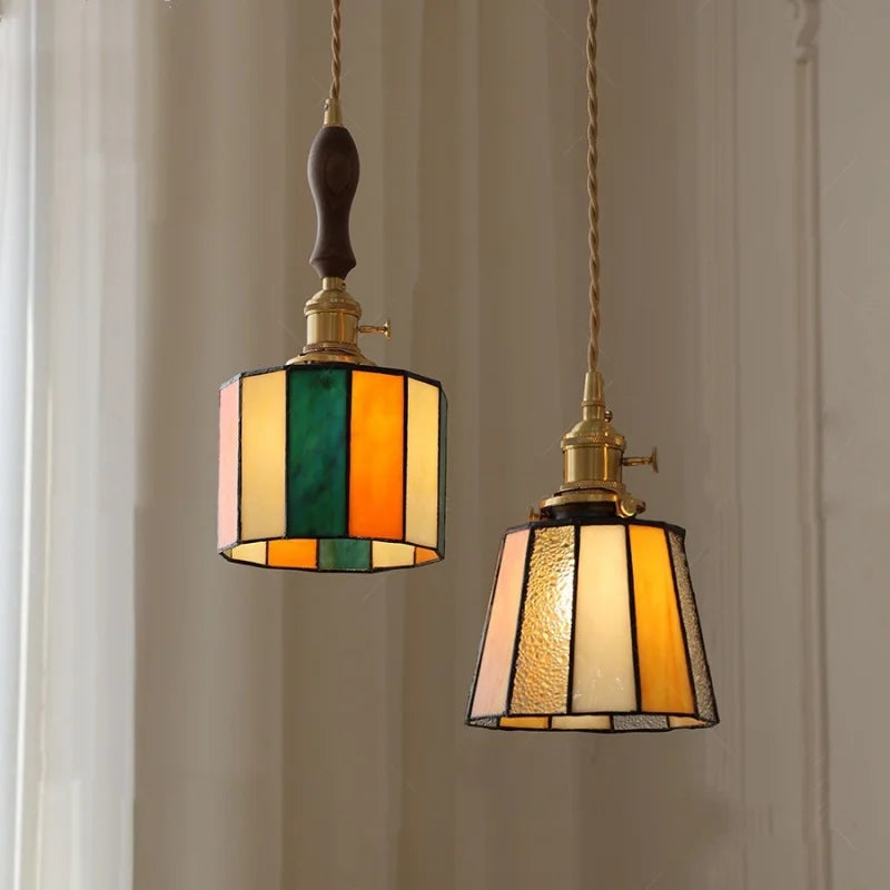 DecorBites™ Copper Knob Switch LED Pendant Lamp, Adjustable Glass Dining Room Lighting