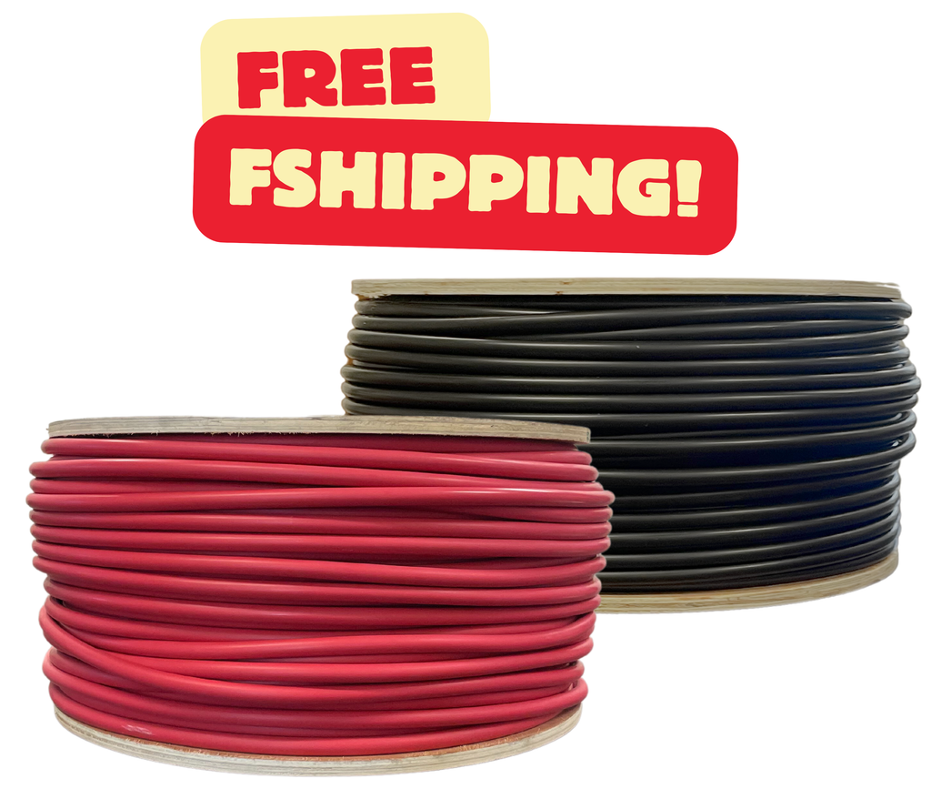 500 Foot Spool 8 Gauge 8 AWG Solar Panel Extension Cable Wire Black or Red Pure Copper