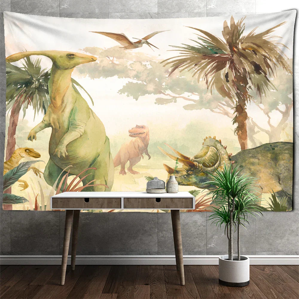 DecorBites™ Dinosaur Tapestry Wall Hanging for Boy Room Decor