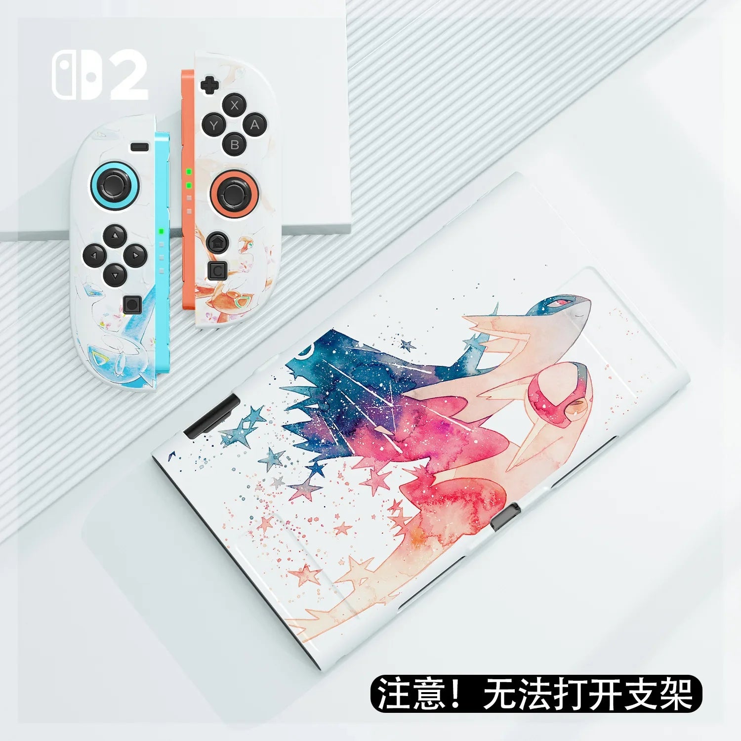 New Hot Cartoon Gengar Case For Switch 2/Ns Oled Game Console Joy-Con Split Type Design Shockproof Drop Proof Protective Cover