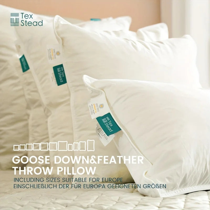 DecorBites™ Goose Feather Insert Pillow - White, Bed & Couch Decorative Pillows