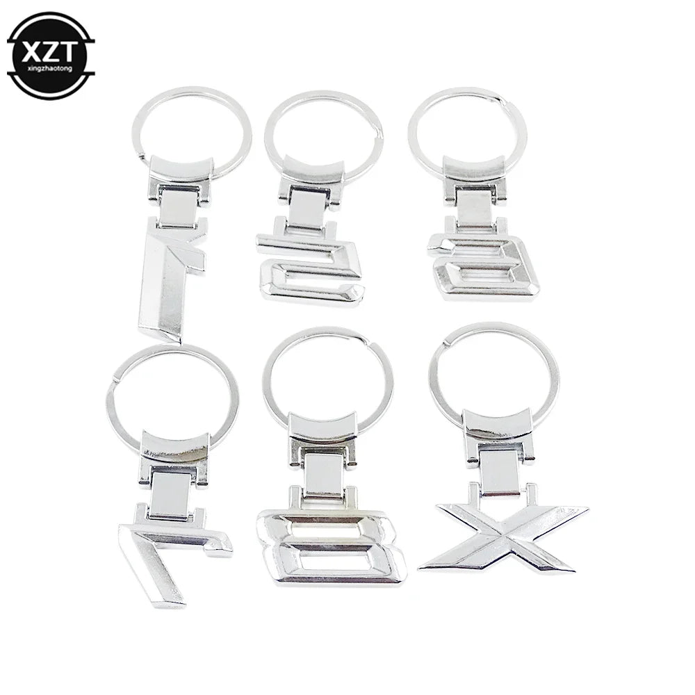 Zinc Alloy Number Emblem Keychain | Car Key Ring for BMW Models
