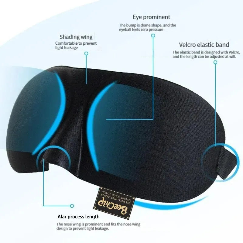 3D Sleep Mask | Natural Sleeping Eye Cover for Travel and Home