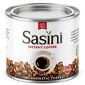 Sasini 250g instant coffee tin with red brand logo and coffee cup on white background.