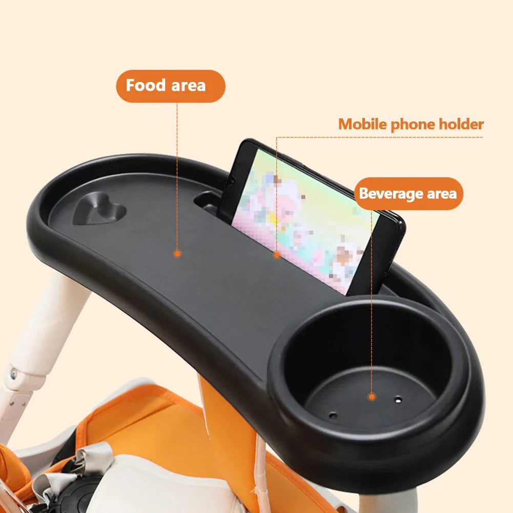 3 in 1 Universal Stroller Tray with Cup Holder & Snack Catcher