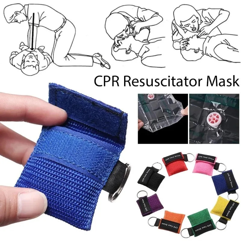 Compact CPR Face Shield Keychain | Portable First Aid Rescue Tool