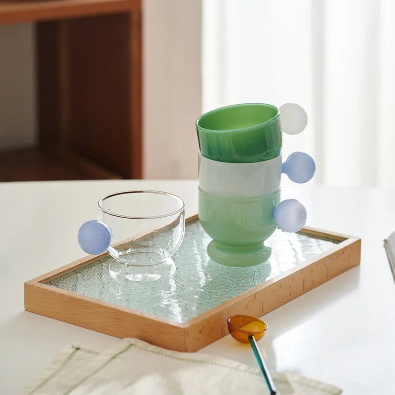 DecorBites™ Glass Spherical Handle Coffee Mug, 310ml