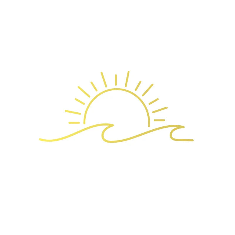 Sunset Over Ocean Scene RV Camper Decal | Beach Sunset Vinyl Sticker for Car Window Laptop Decor