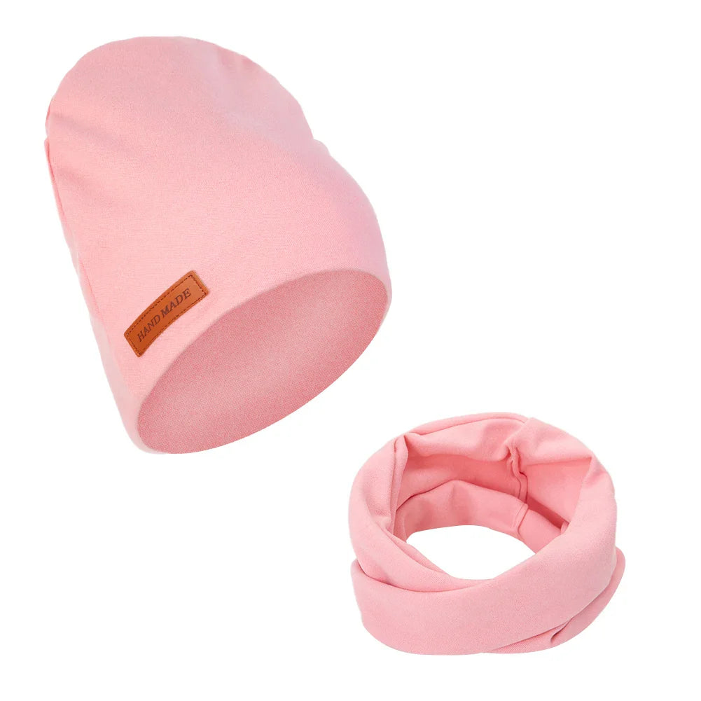 Baby Girls Turban Hat Set | 2-Piece Knit Beanie and Scarf for Infants