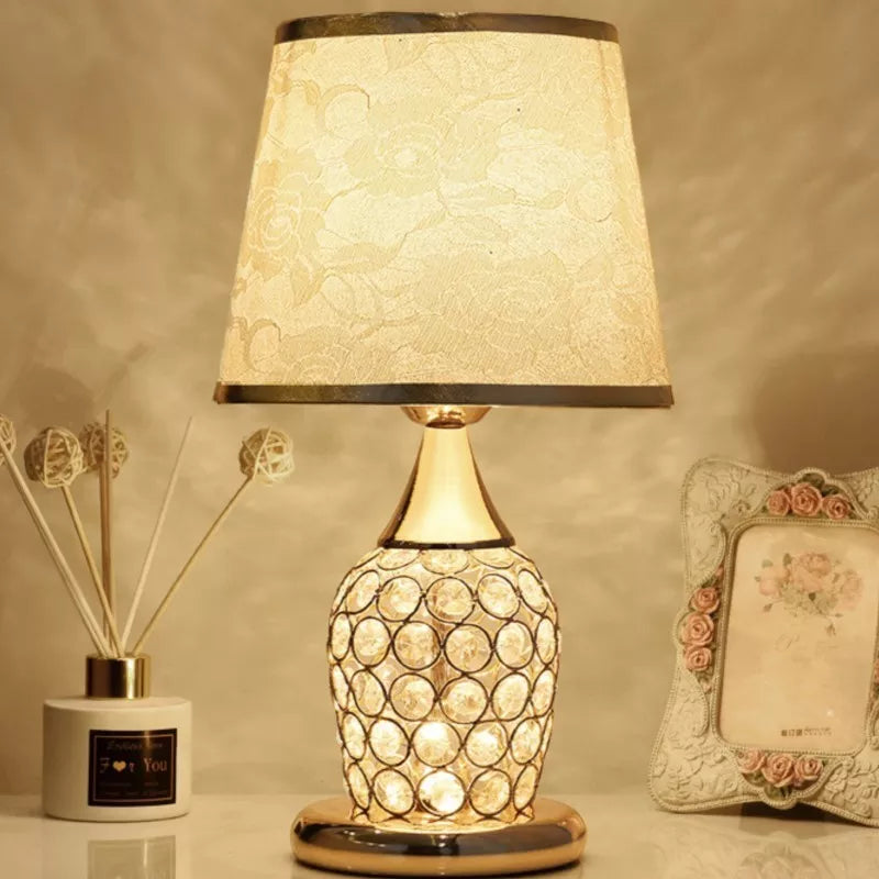 DecorBites™ Crystal Bedroom Table Lamp: Modern, Romantic, Decorative Lighting
