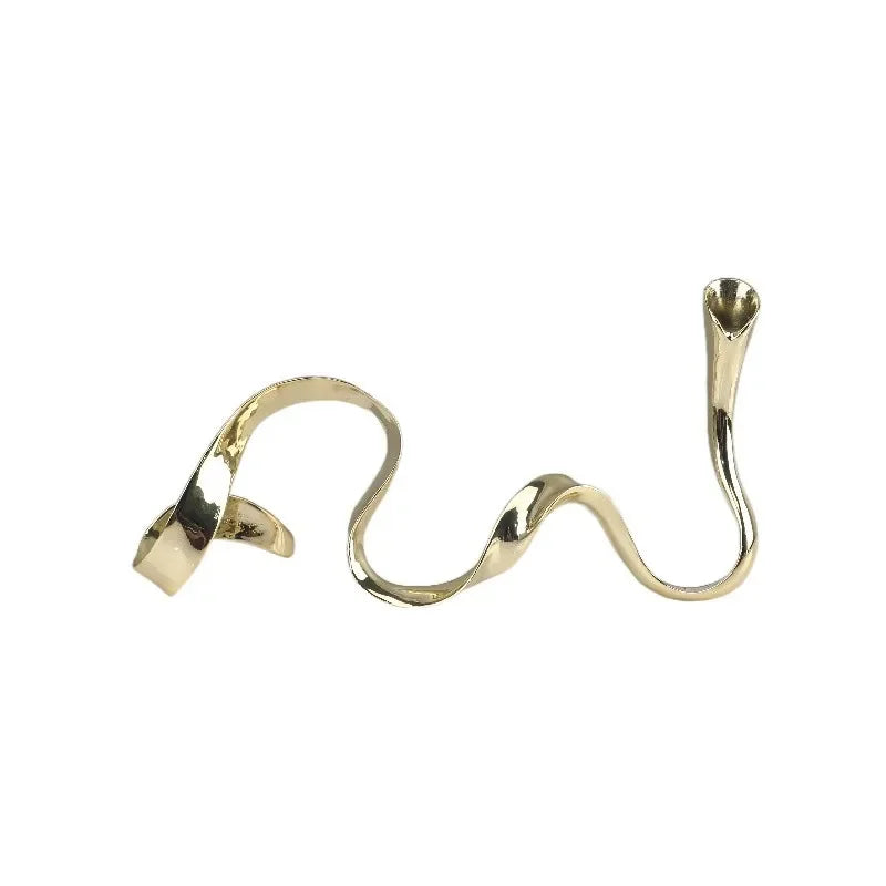 DecorBites™ Geometric Gold Candlestick Holder Centerpiece