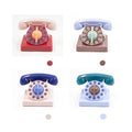 DecorBites™ Cute Telephone Kitchen Timer: Mechanical 60 Min Wind-up Rotating Timer for Children