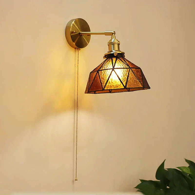 DecorBites™ Art Deco LED Wall Lamp with Pull Switch, Nordic Design, Glass Interior Wall Light