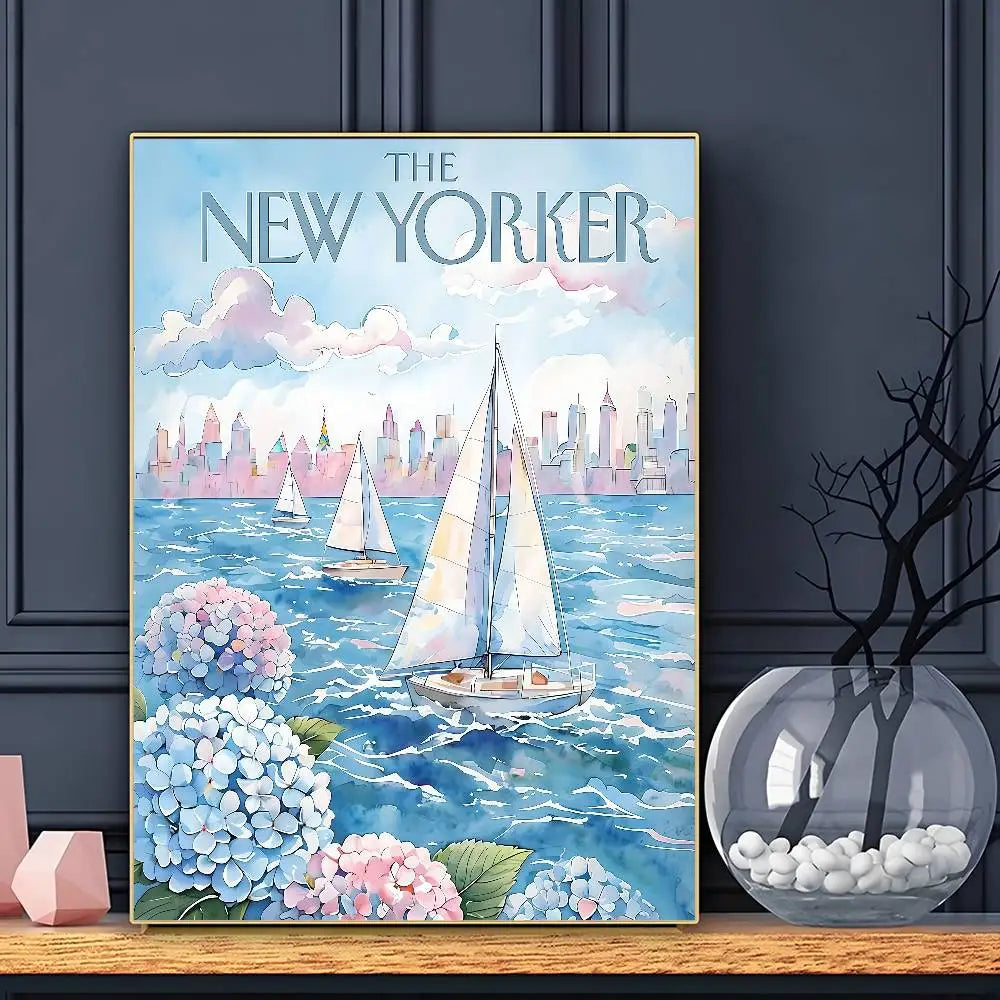 Vintage The N-New Yorker Poster HD Posters Home Room Bar Cafe Decor Wall Art Painting Picture