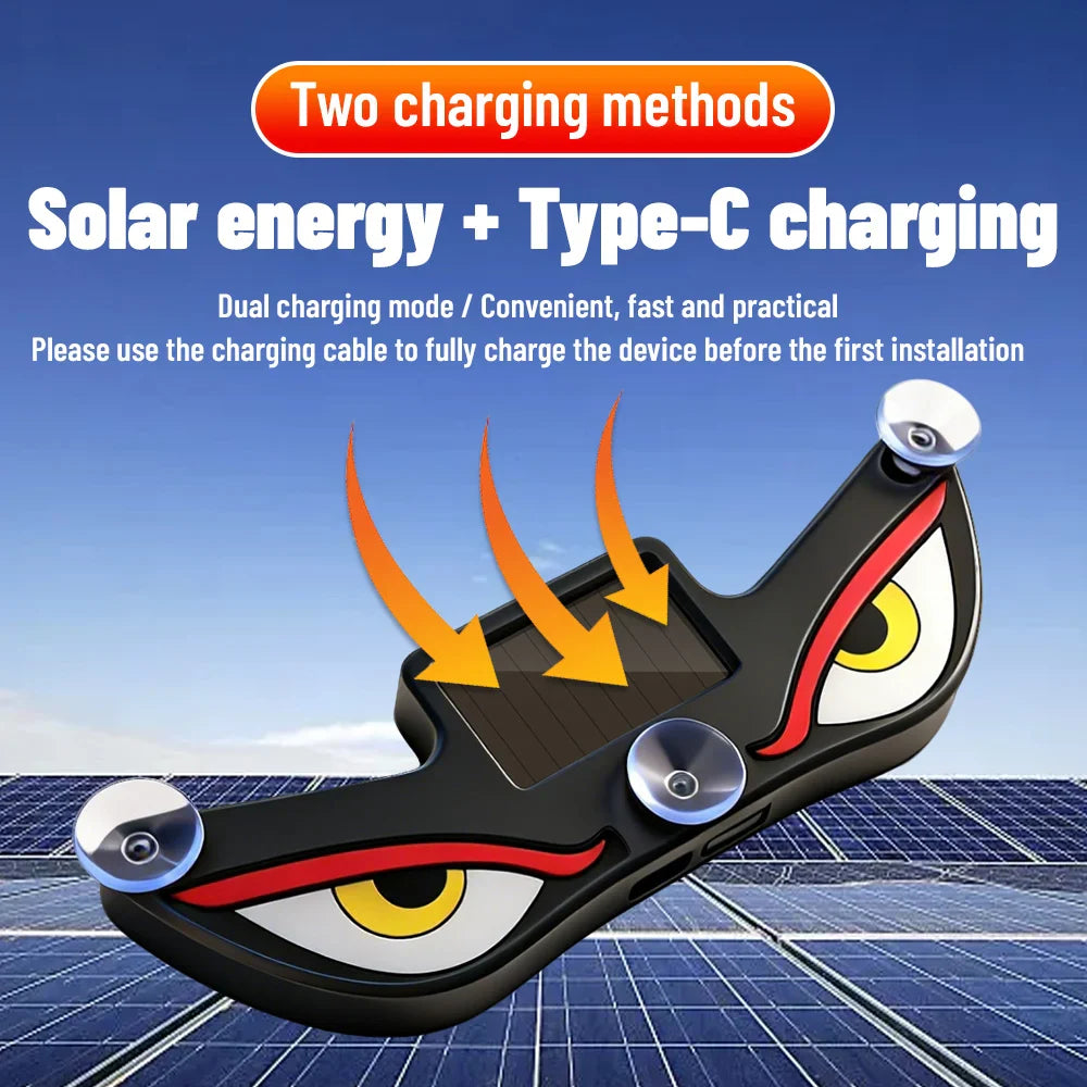 Monster Eye Antenna Flash Light | Solar Car Decoration Demon Light