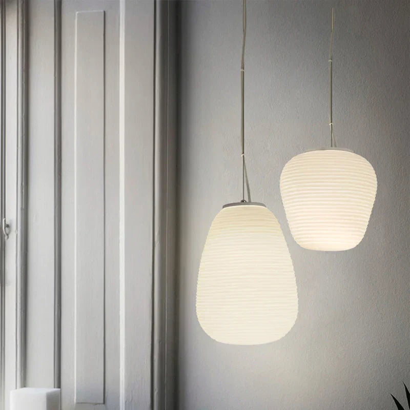 DecorBites™ Glass Cocoon Pendant Light for Kitchen Dining Table, E27 LED Hanging Lamp
