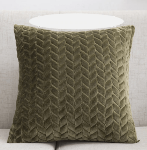 Plush Velour Pillow Case 16.5x16.5 Soft Decorative Cushion Cover Hypoallergenic