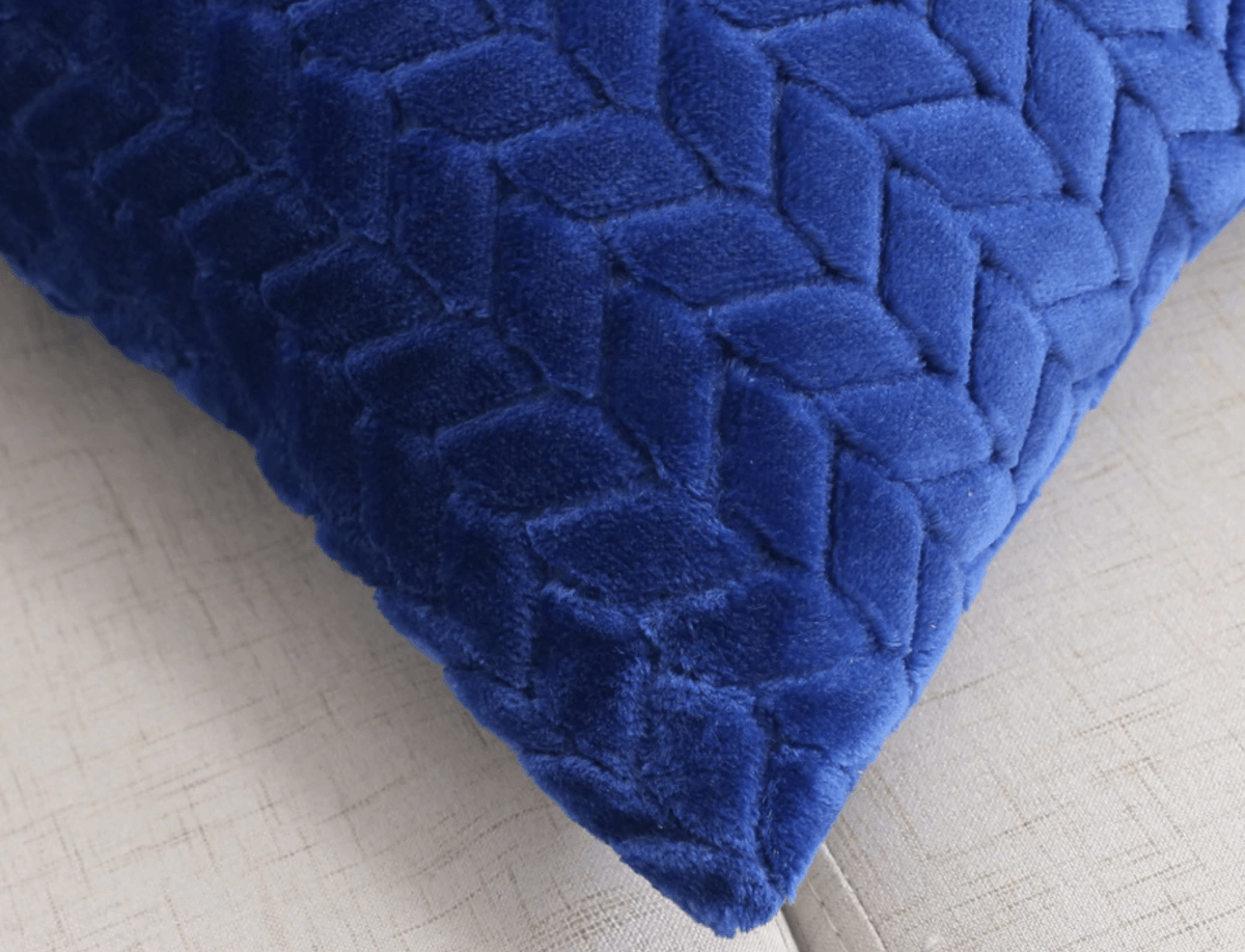 Plush Velour Pillow Case 16.5x16.5 Soft Decorative Cushion Cover Hypoallergenic