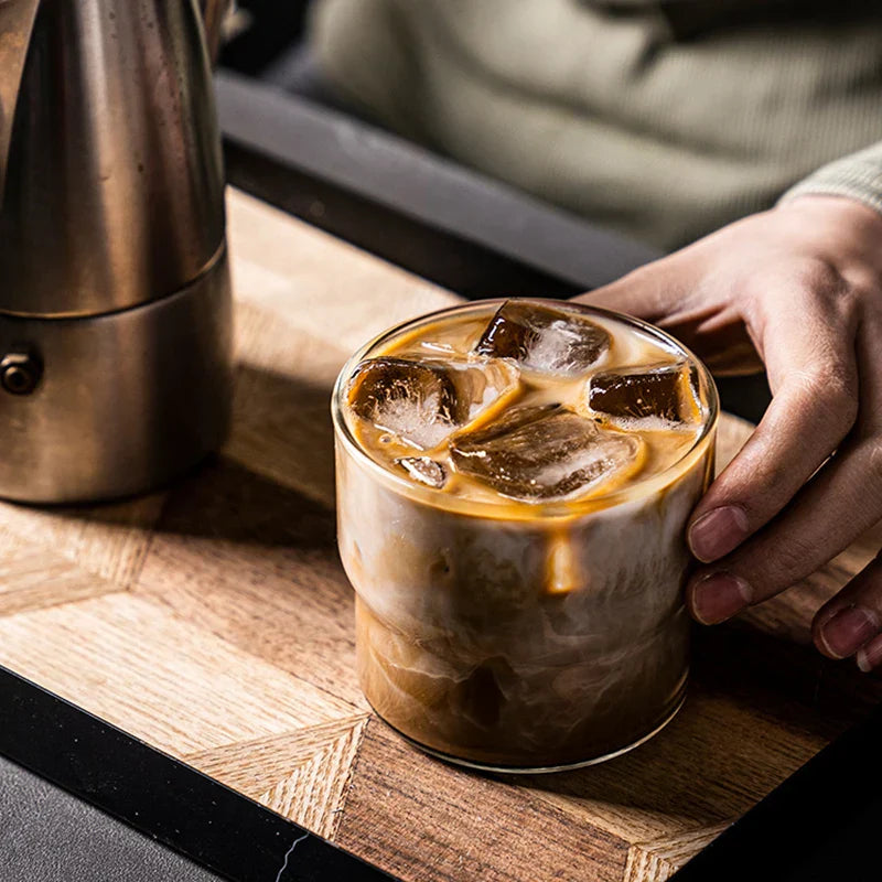 DecorBites™ Creative Glass Coffee Smoothie Cup | Heat-Resistant Drinkware for drinks