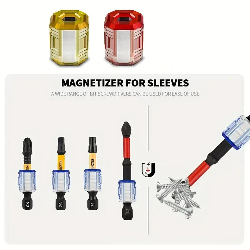 Magnetizer and Demagnetizer for Screwdriver Bits | 1/4 Inch Magnetic Tool Set