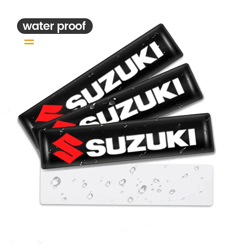 3D Epoxy Car Emblem Stickers for Suzuki Models | Black Interior & Exterior Decals