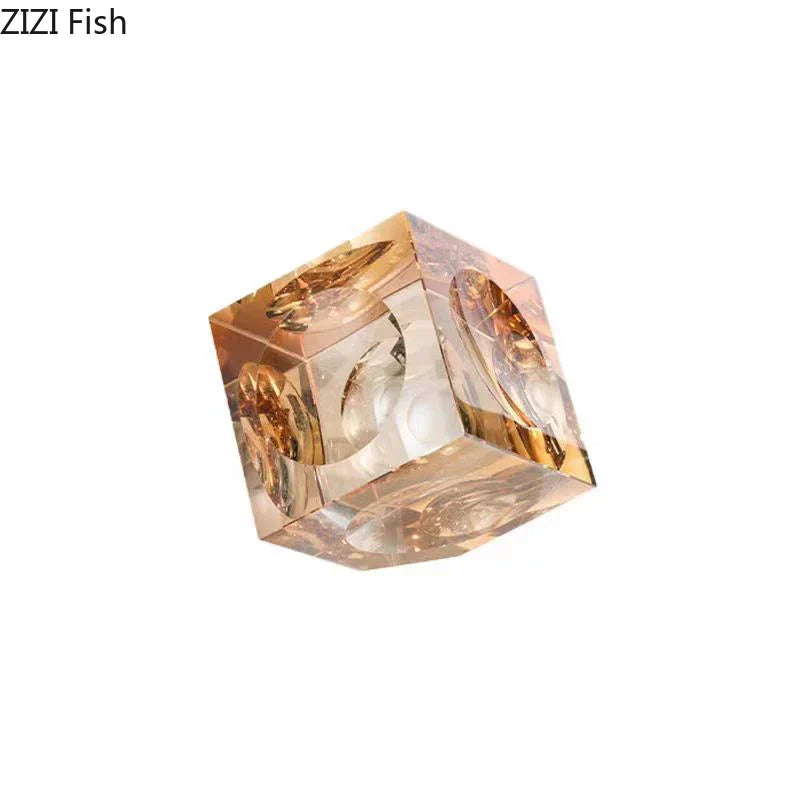 DecorBites™ Crystal Cube Statue Desk Ornament - Creative Room Decor Sculpture