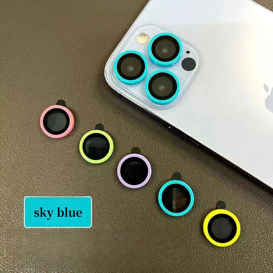 Glowing Tempered Glass Camera Lens Protector | For iPhone 14 13 12 11 15 Pro Max