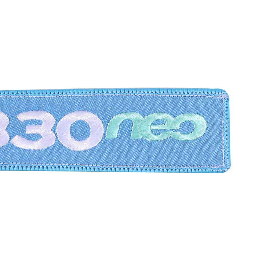Airbus A330 NEO Keychain | Double-Sided Embroidery Aviation Gift