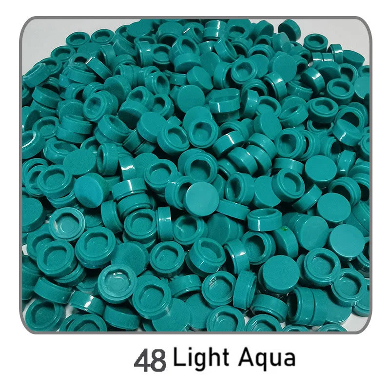 1000Pcs Tile 1x1 Round Building Blocks | 52 Color DIY Educational Creative Toy Set