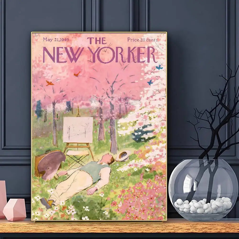 Vintage The N-New Yorker Poster HD Posters Home Room Bar Cafe Decor Wall Art Painting Picture