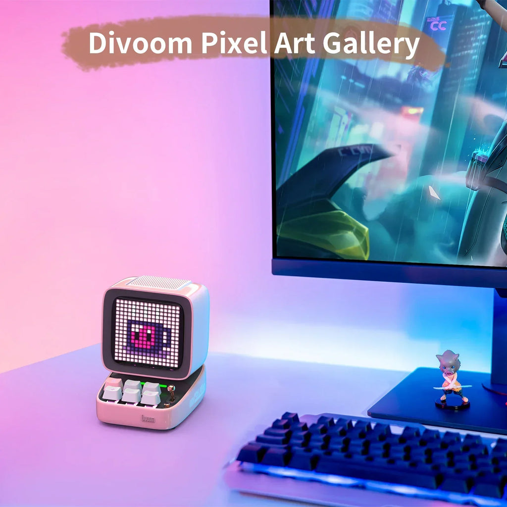 DecorBites™ Ditoo-Pro Retro Pixel Mini Speaker Pink