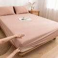 DecorBites™ Cotton Fitted Sheet with Elastic Bands for Single Double King Queen Bed