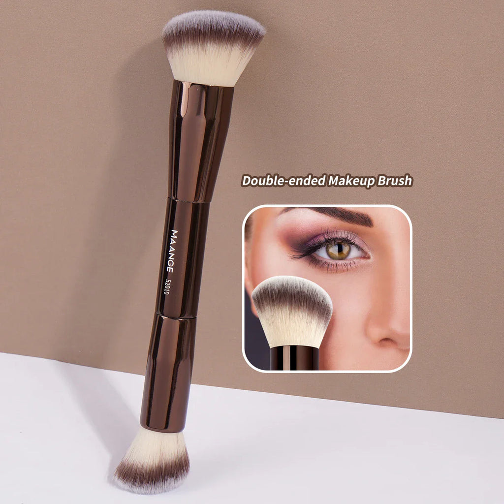 MAANGE Double Ended Foundation Brush | Contour and Blush Makeup Brush