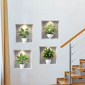 Green Plant Wall Stickers | Modern Home Decor Set