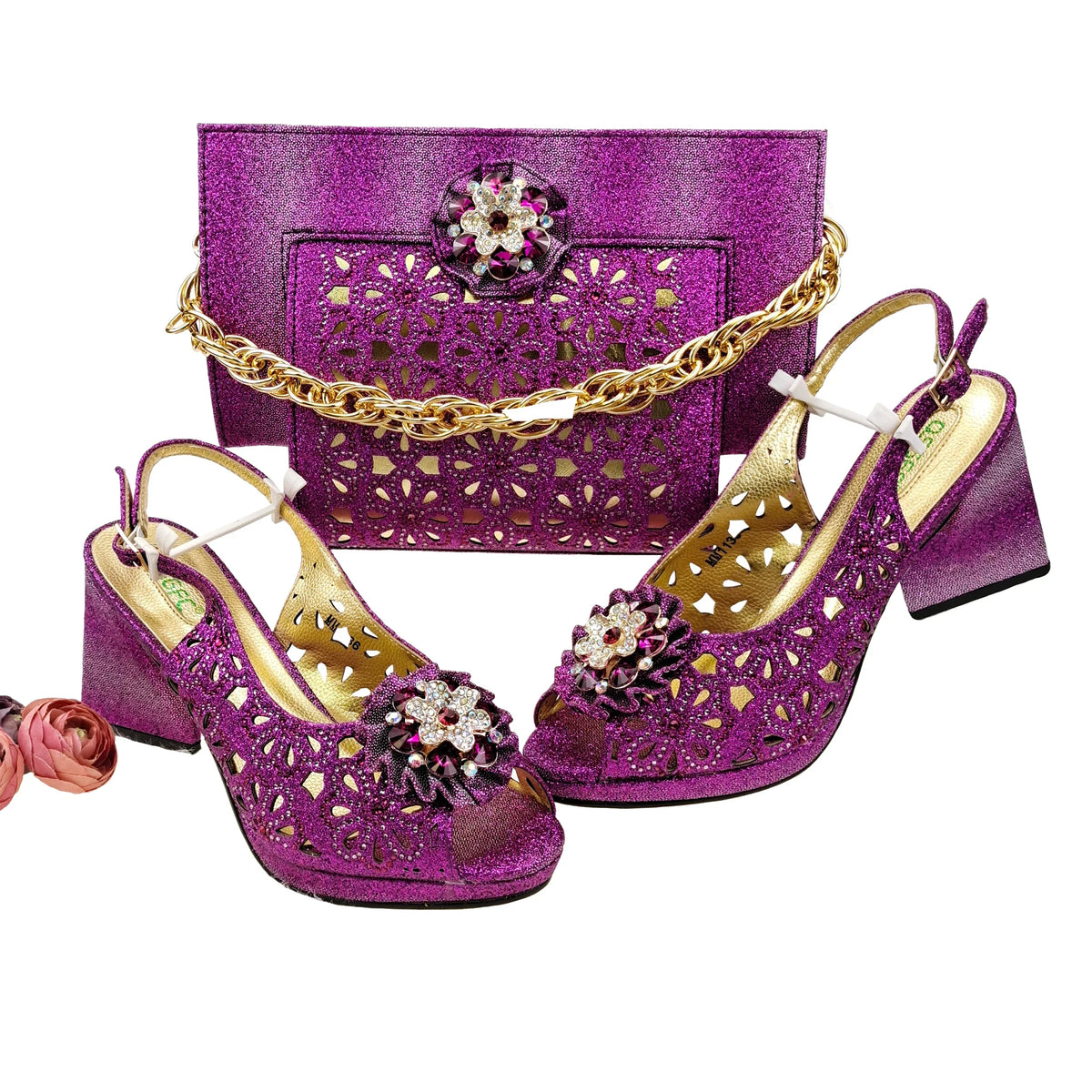 Italian Shoes And Bag Sets For Evening Party EDV-25