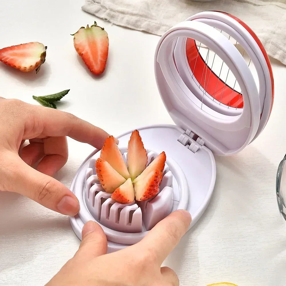 DecorBites™ Egg Cutter Slicer Easy Slice Kitchen Tool Fruit Slices Purple Clean