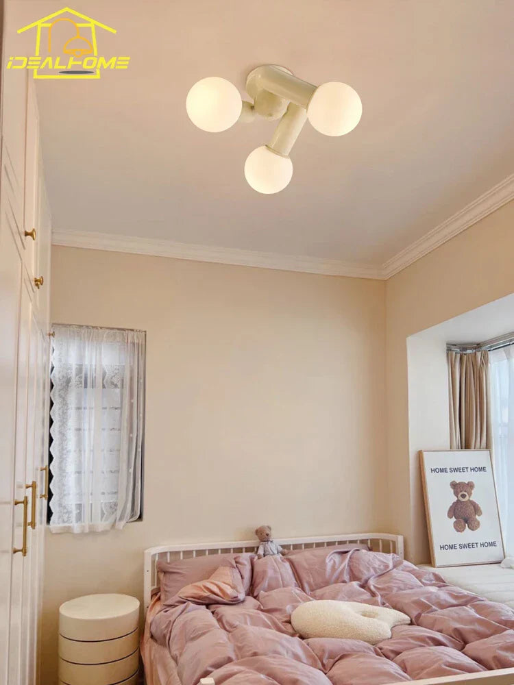 DecorBites™ Cream Wind LED Ceiling Light - Modern, Warm, Simple Home Decor