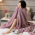 DecorBites™ Cozy Lambswool Flannel Blanket for Sofa, Office, and Bed
