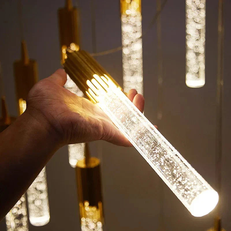 DecorBites™ Crystal LED Ceiling Chandelier for Luxury Home Décor