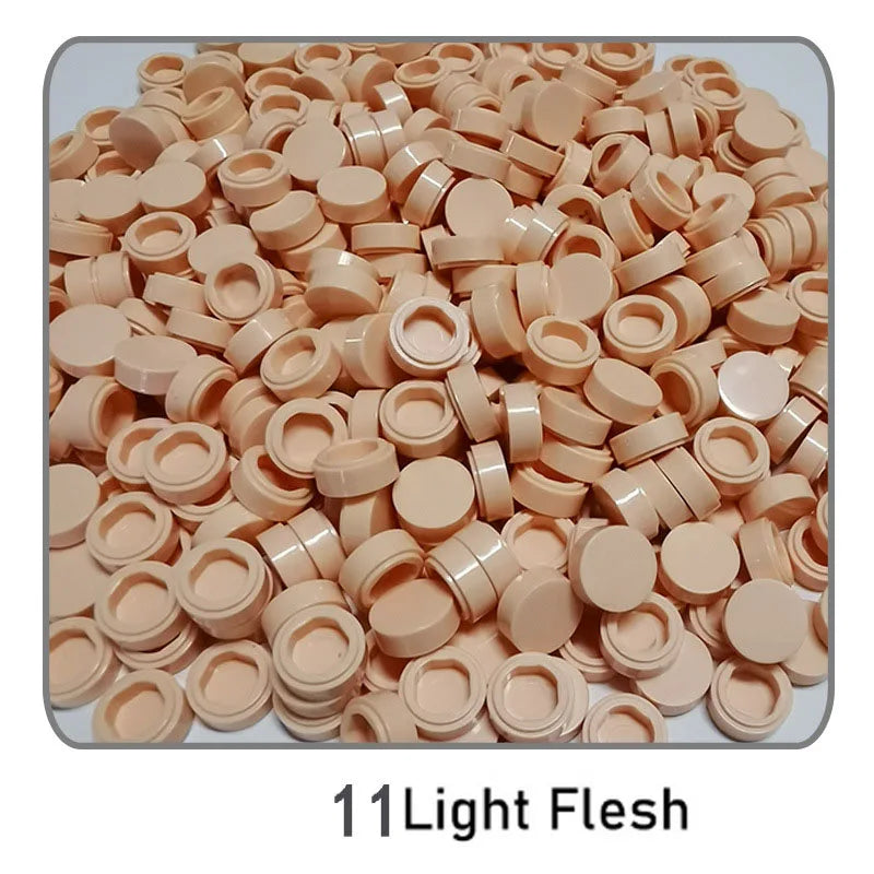1000Pcs Tile 1x1 Round Building Blocks | 52 Color DIY Educational Creative Toy Set